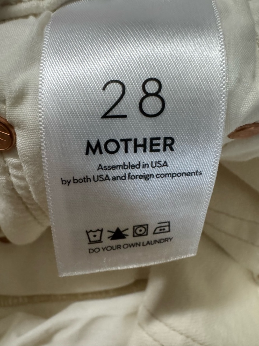 MOTHER The Tripper Ankle Fray “play date white” High Rise Cropped Size 28 - Picture 7 of 9